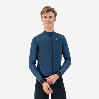 Rogelli core heren fietsshirt - lange mouw - donkerblauw