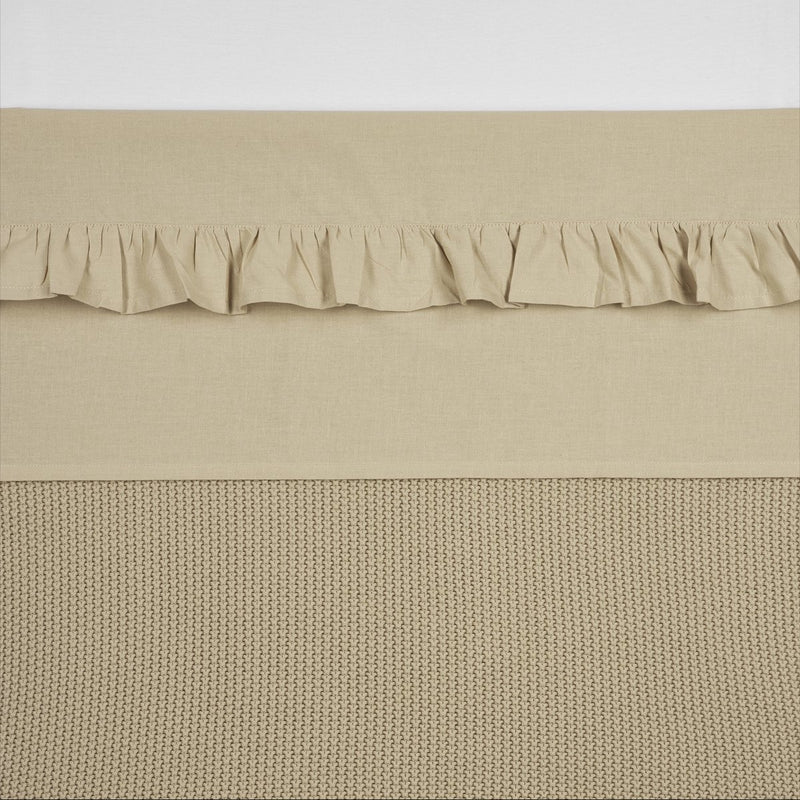 Meyco baby ruffle wieglaken - sand - 75x100cm - 0.3 tog