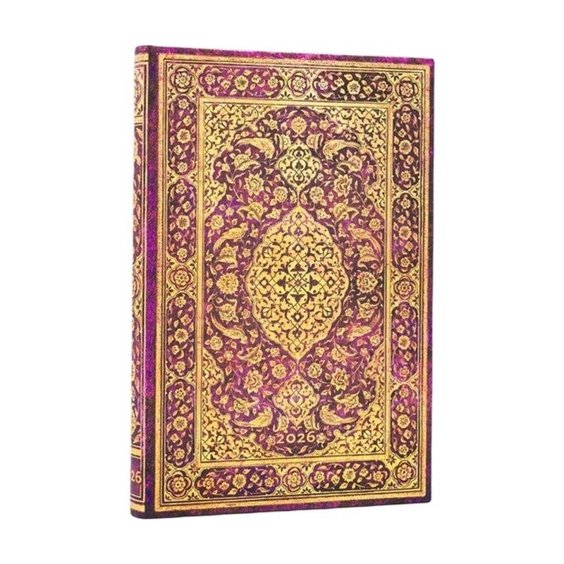 Paperblanks 2026 the orchard (persian poetry) mini 12-month horizontal hardcover flexi dayplanner 2026 (elastic band closure)
