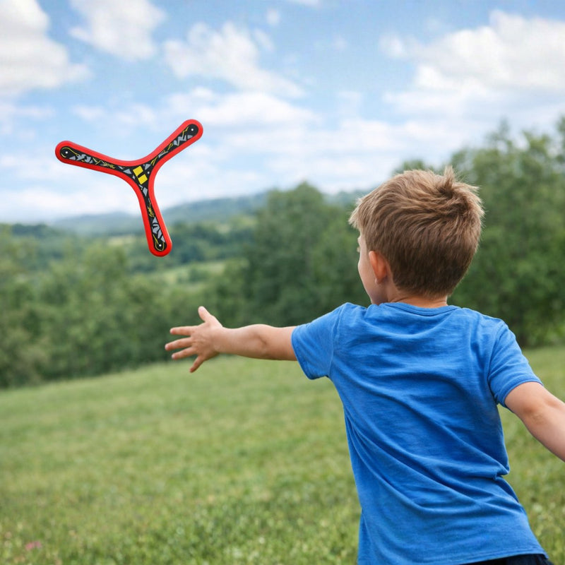 Eddy toys boemerang - frisbee speelgoed voor buiten - boemerang met bereik 15-20 meter - driehoekige boomerang voor kinderen - assorti kleuren - 1 willekeurige kleur