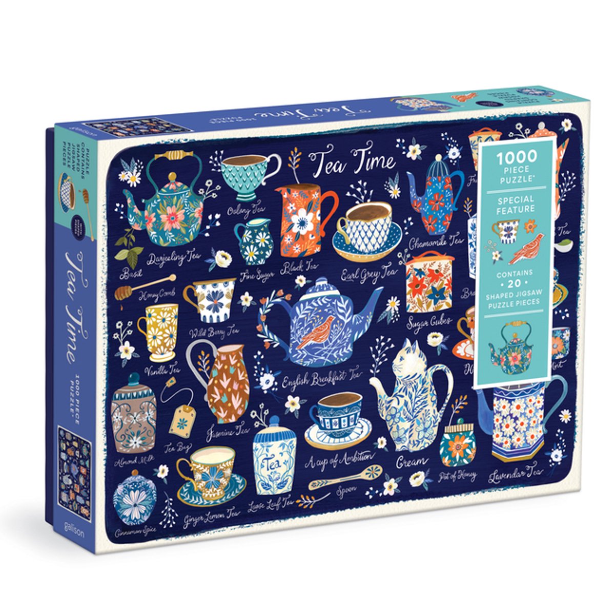 Tea time 1000 piece puzzle with shaped pieces