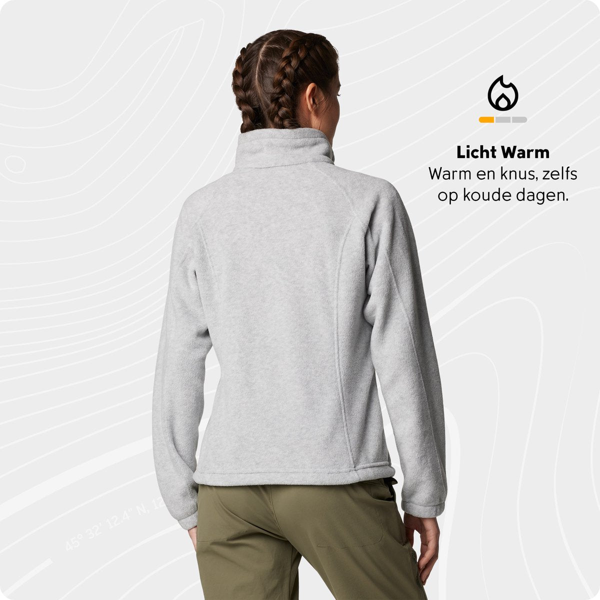 Columbia benton springs™ full zip dames outdoortrui - cirrus grey heather