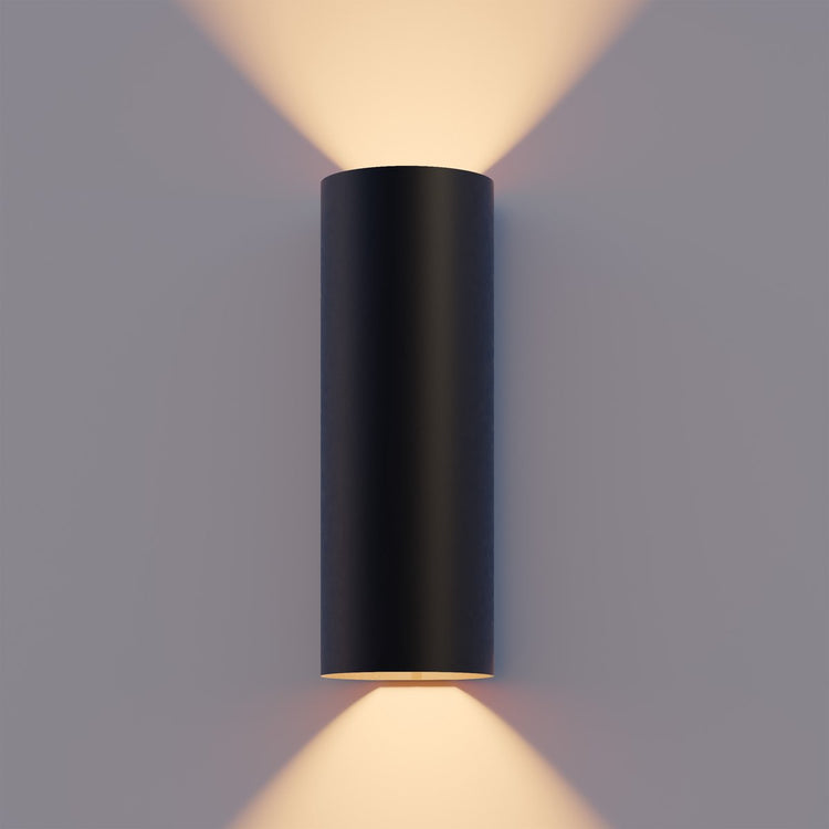Calex led wandlamp florence - ovaal - led up down - verstelbare stralingshoek - 8w - tuinverlichting - modern design - warm wit licht - voor binnen en buiten - zwart