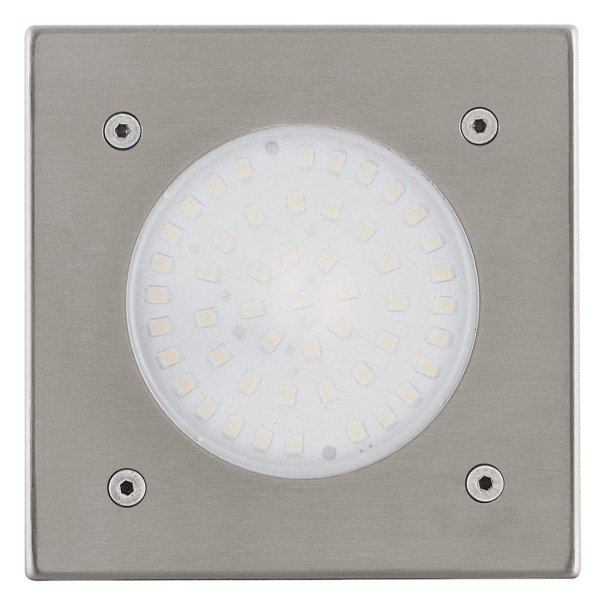 Eglo lamedo - buitenverlichting - grondinbouwlamp - 1 lichts - led - rvs - wit