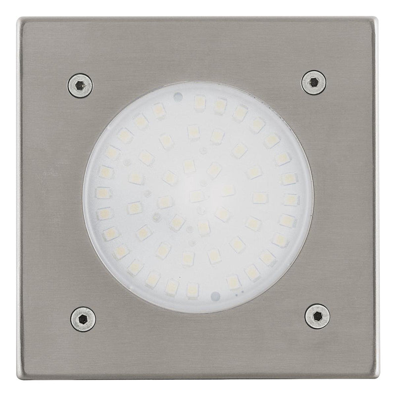 Eglo lamedo - buitenverlichting - grondinbouwlamp - 1 lichts - led - rvs - wit