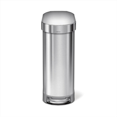 Simplehuman slimline prullenbak - 45 liter - zilver rvs