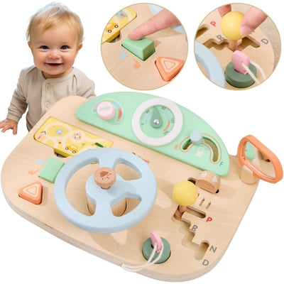 Classic world houten speelgoed stuurwiel met accessoires voor kinderen.