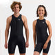 Rogelli florida dames en heren trisuit - mouwloos - zwart