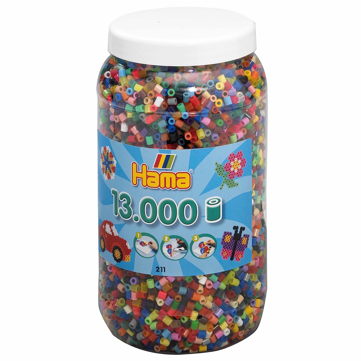 Hama smeltkralen mix 68, -52 kleuren pot à 130