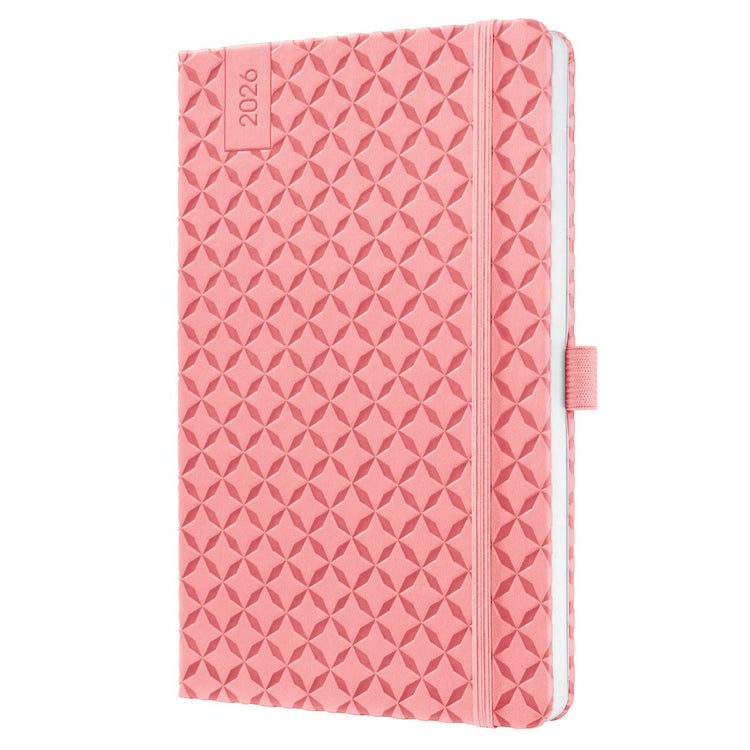 Sigel weekagenda flair 2026 - formaat a5 - rose pink - hardcover - si-j6111