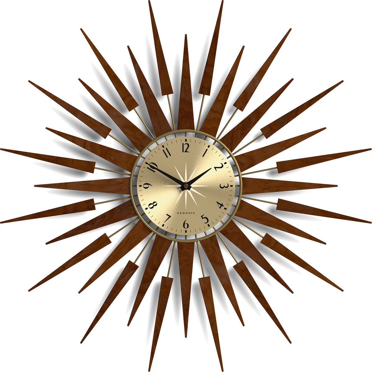 Newgate pluto - wandklok - donker hout