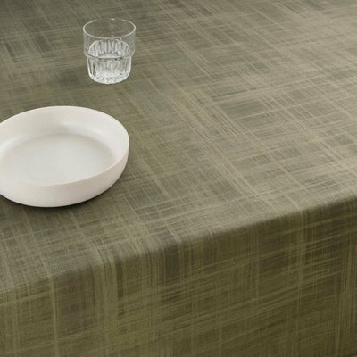 Belum vlekbestendig tafelkleed van hars liso olijf 150 x 150 cm