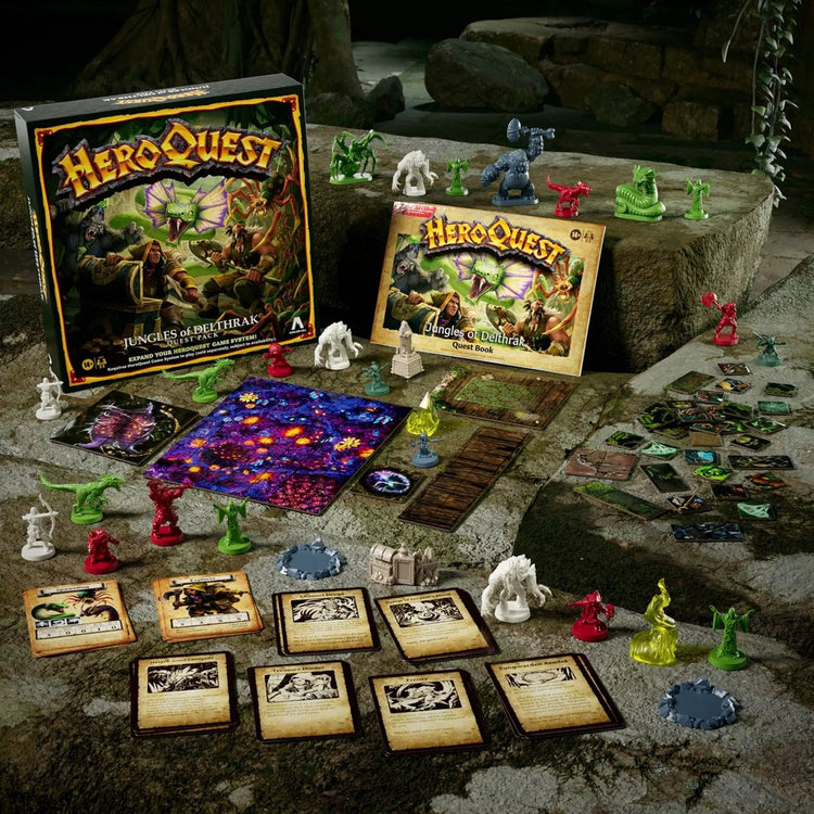 Hasbro gaming hasbro heroquest board game expansion jungles of delthrak quest pack *english version* and accessories