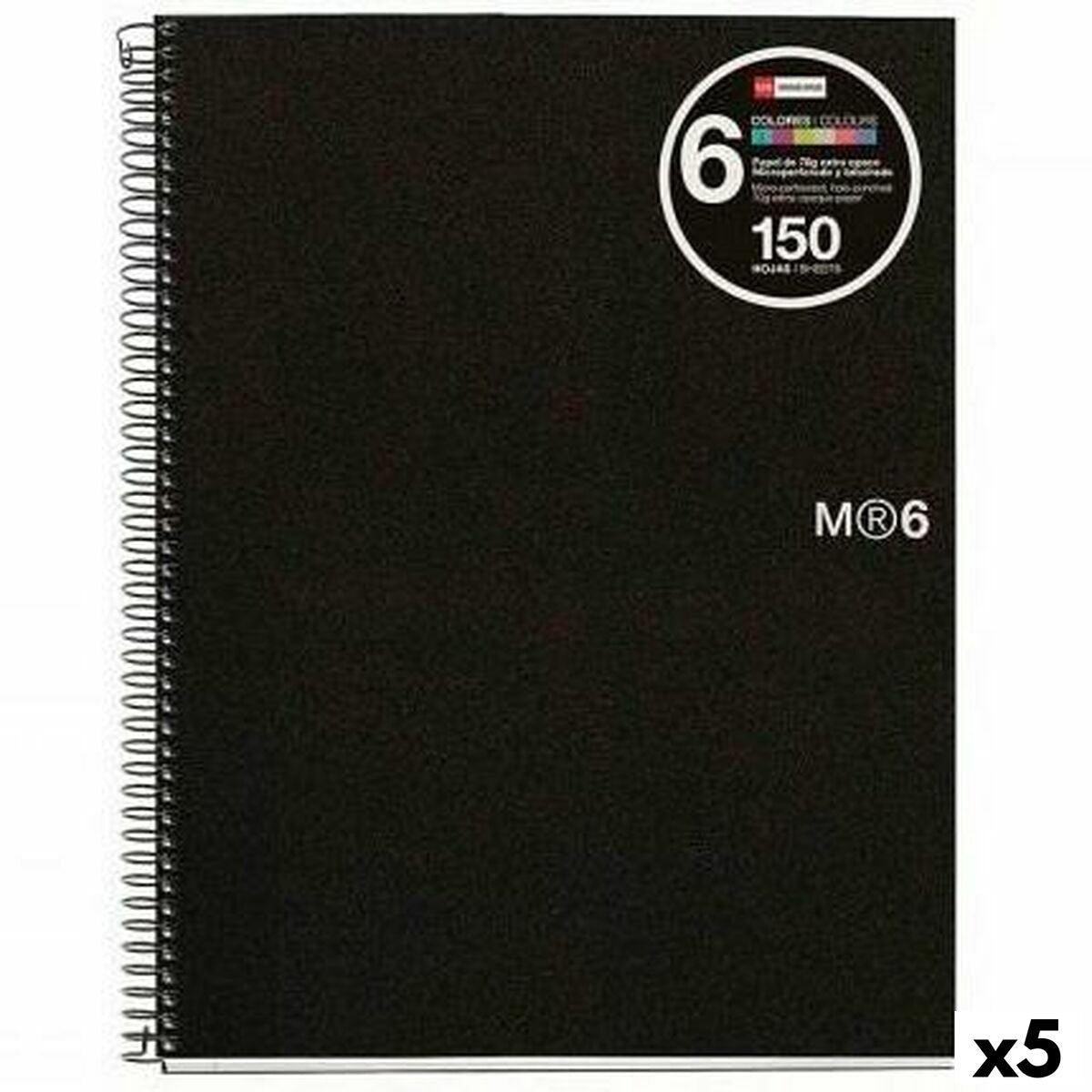 Miquelrius boek over ringen zwart a5 150 lakens (5 stuks)