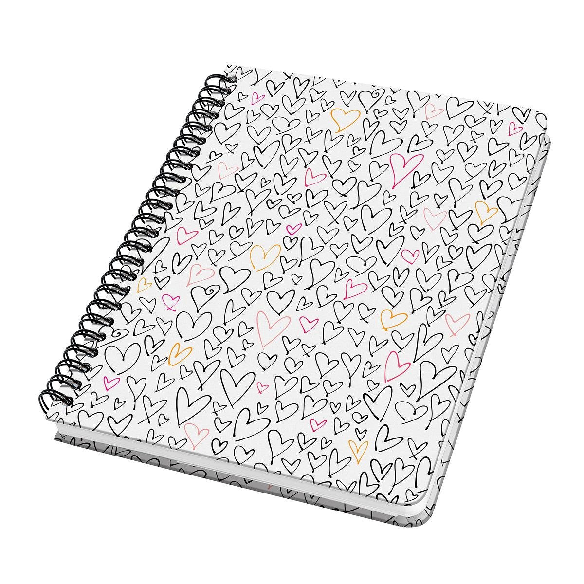 Sigel spiraal notitieboek - jolie - hardcover - a5 - 120 pagina's - dots - 100 grams papier - wild hearts - si-jn620