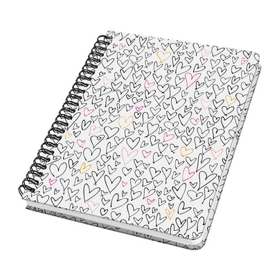 Sigel spiraal notitieboek - jolie - hardcover - a5 - 120 pagina's - dots - 100 grams papier - wild hearts - si-jn620