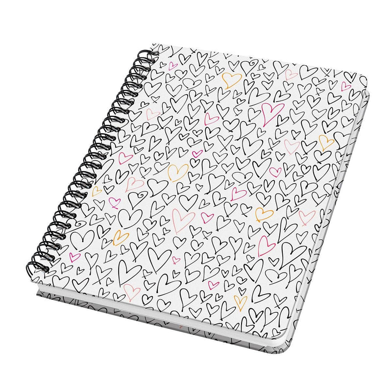 Sigel spiraal notitieboek - jolie - hardcover - a5 - 120 pagina's - dots - 100 grams papier - wild hearts - si-jn620