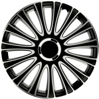 Carpoint wieldoppen le mans pro 13 inch abs zwart zilver set van 4