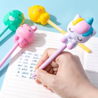 Lazy stars squishy doll gel pen - eenhoorn + konijn - 2 pcs