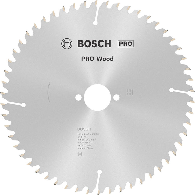 Bosch pro wood cirkelzaagblad 216 x 2,6 x 30 mm - 2608838411
