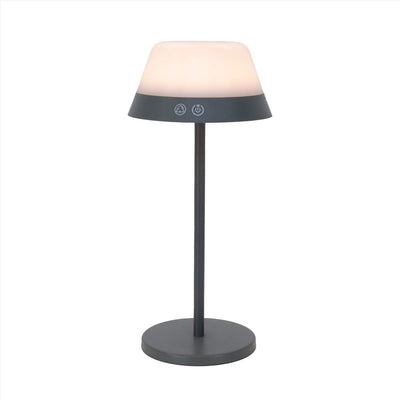 Eglo meggiano tafellamp - aanraakdimmer - draadloos - 32 cm - grijs wit - instelbaar rgb wit licht - oplaadbaar - buiten en binnen