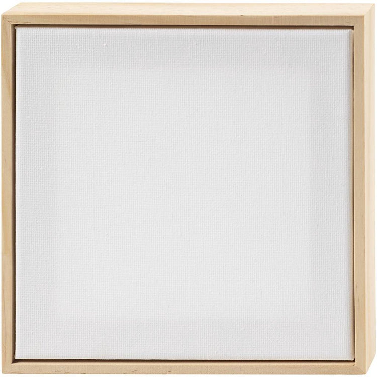 Creativ company gespannen canvas met lijst 280gr. 15,8x15,8cm - wit