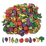 Colorations - zelfklevende foam groenten en fruit stickers, 500st. - afbeelding 1