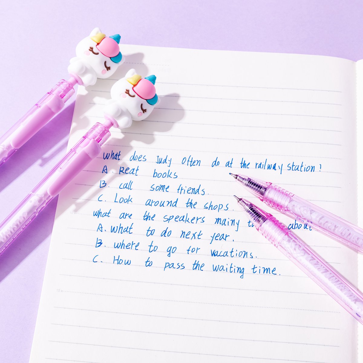 Lazy stars eenhoorn gel pen - 2 pcs