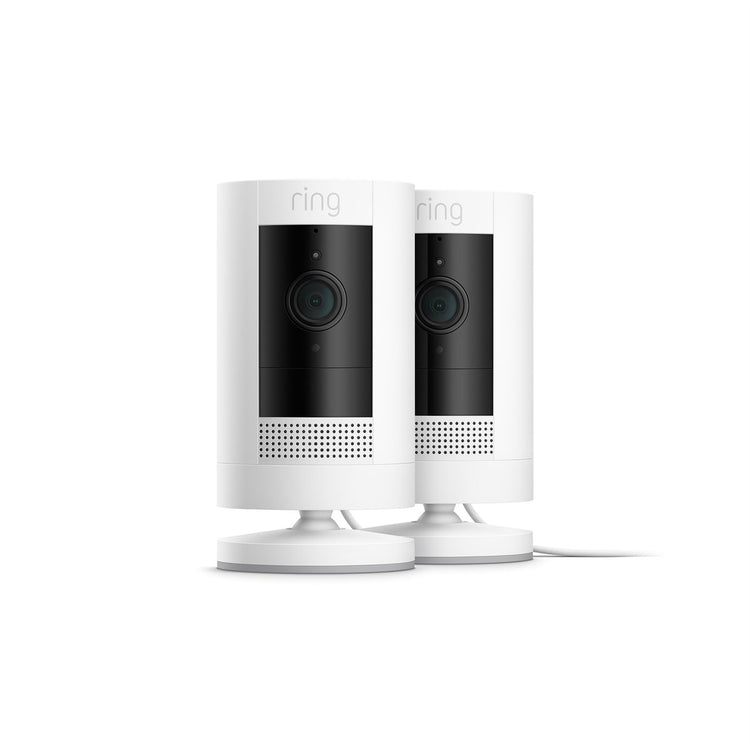 Ring stick up cam batterij - beveiligingscamera - draadloos - binnen en buiten - wit - 2 stuks