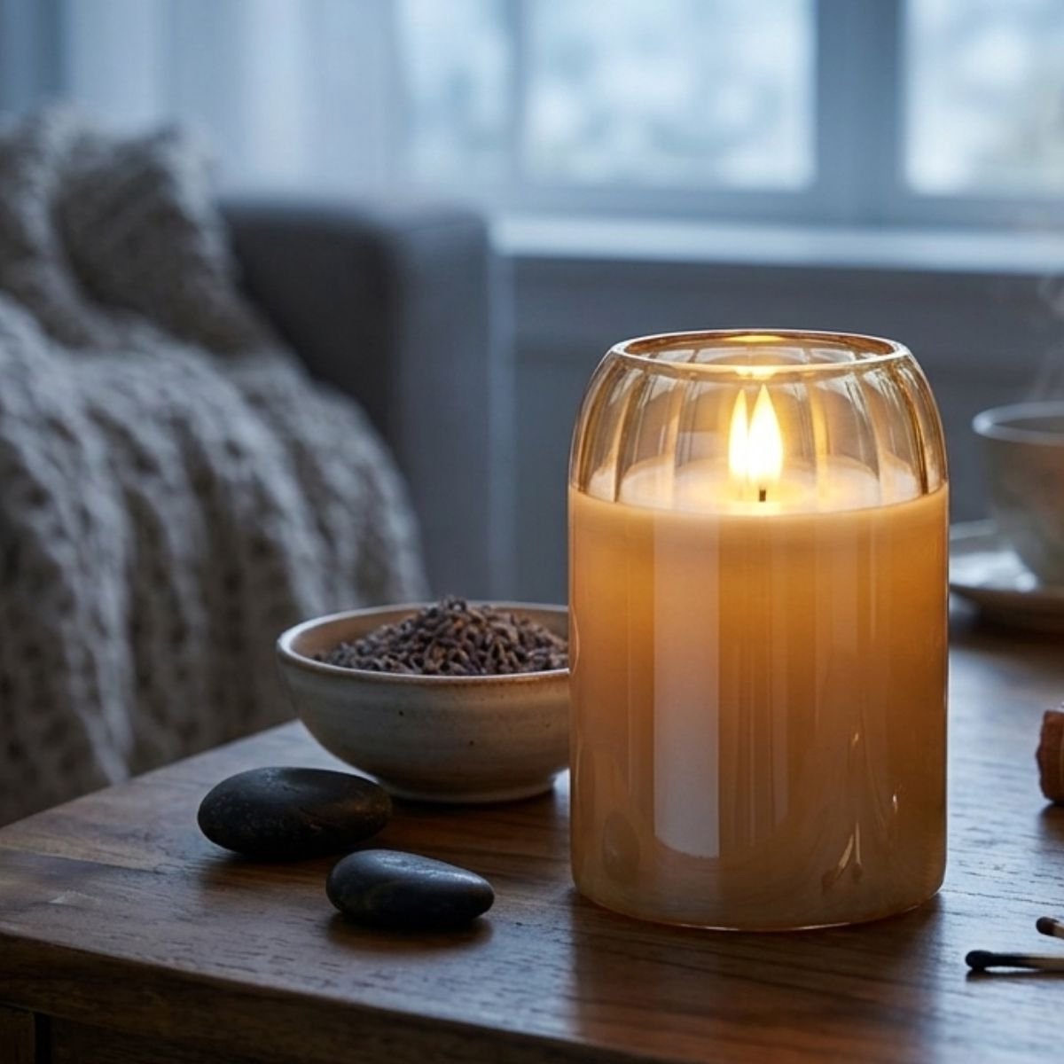 Arti casa led kaars in glas - afmeting ø7,5x10cm - kleur crème - bewegende vlam - realistisch vlameffect - zonder open vuur - werkt op batterijen - geschikt voor elke kamer in huis