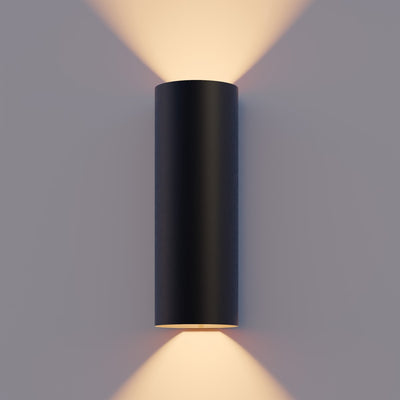 Calex led wandlamp florence - ovaal - led up down - verstelbare stralingshoek - 8w - tuinverlichting - modern design - warm wit licht - voor binnen en buiten - zwart