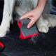 Kurgo shed sweeper - hondenvachtborstel - grijs rood