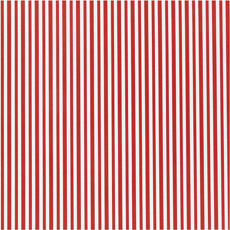 Creativ company inpakpapier, rood wit, strepen, b: 50 cm, 80 gr, 5 m 1 rol