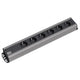 Bachmann stekkerdoos 6x geaard contact, 19-inch rack-compatibel, 2 m