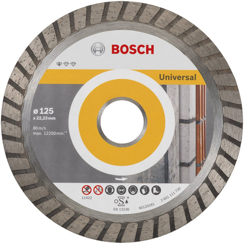 Bosch - diamantdoorslijpschijf standard for universal turbo 125 x 22,23 x 2 x 10 mm
