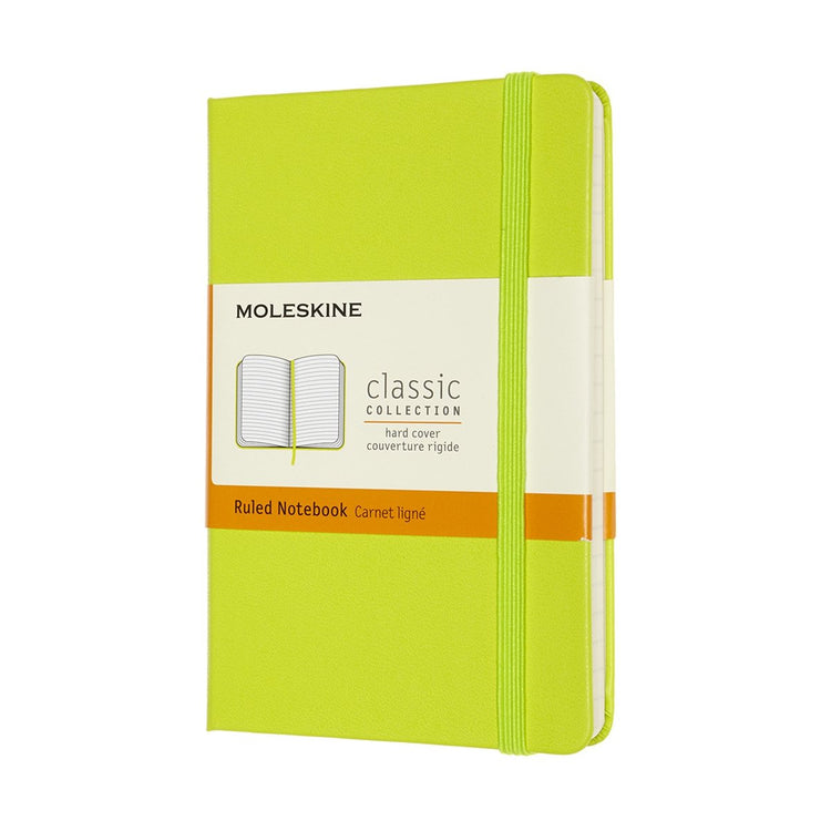 Moleskine classic notitieboek - pocket - hardcover - gelinieerd - citroen groen