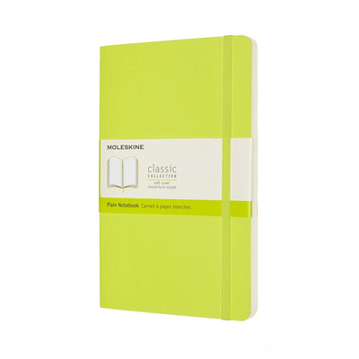 Moleskine classic notitieboek - large - softcover - blanco - citroen groen