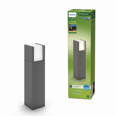 Philips led philips arbour sokkellamp - ultra efficient - antraciet - 3,8w