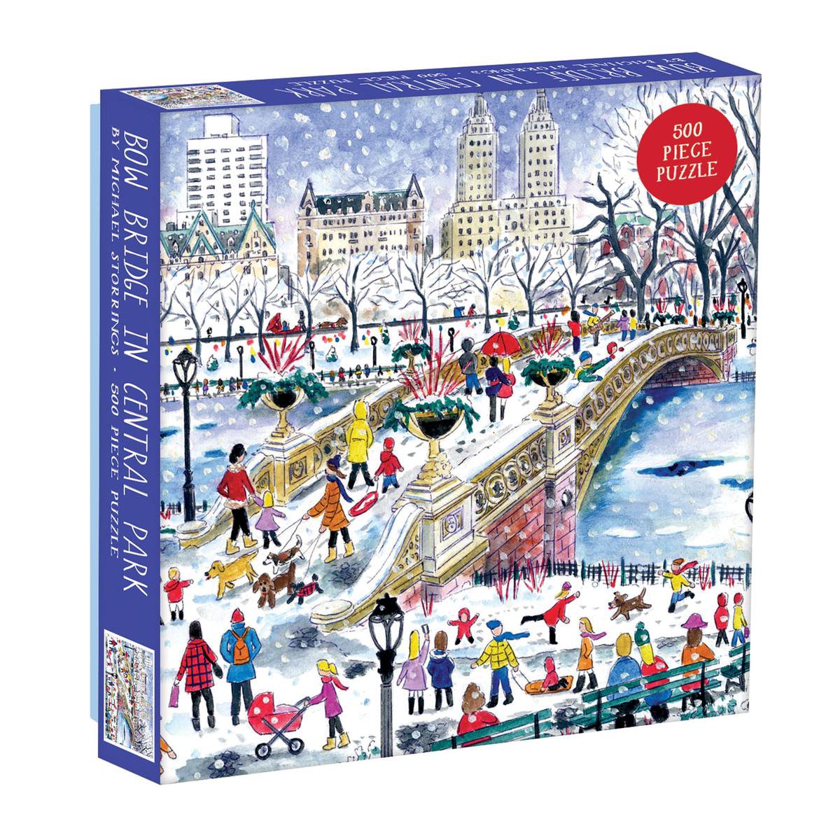 Michael storrings bow bridge in central park 500 piece puzzle