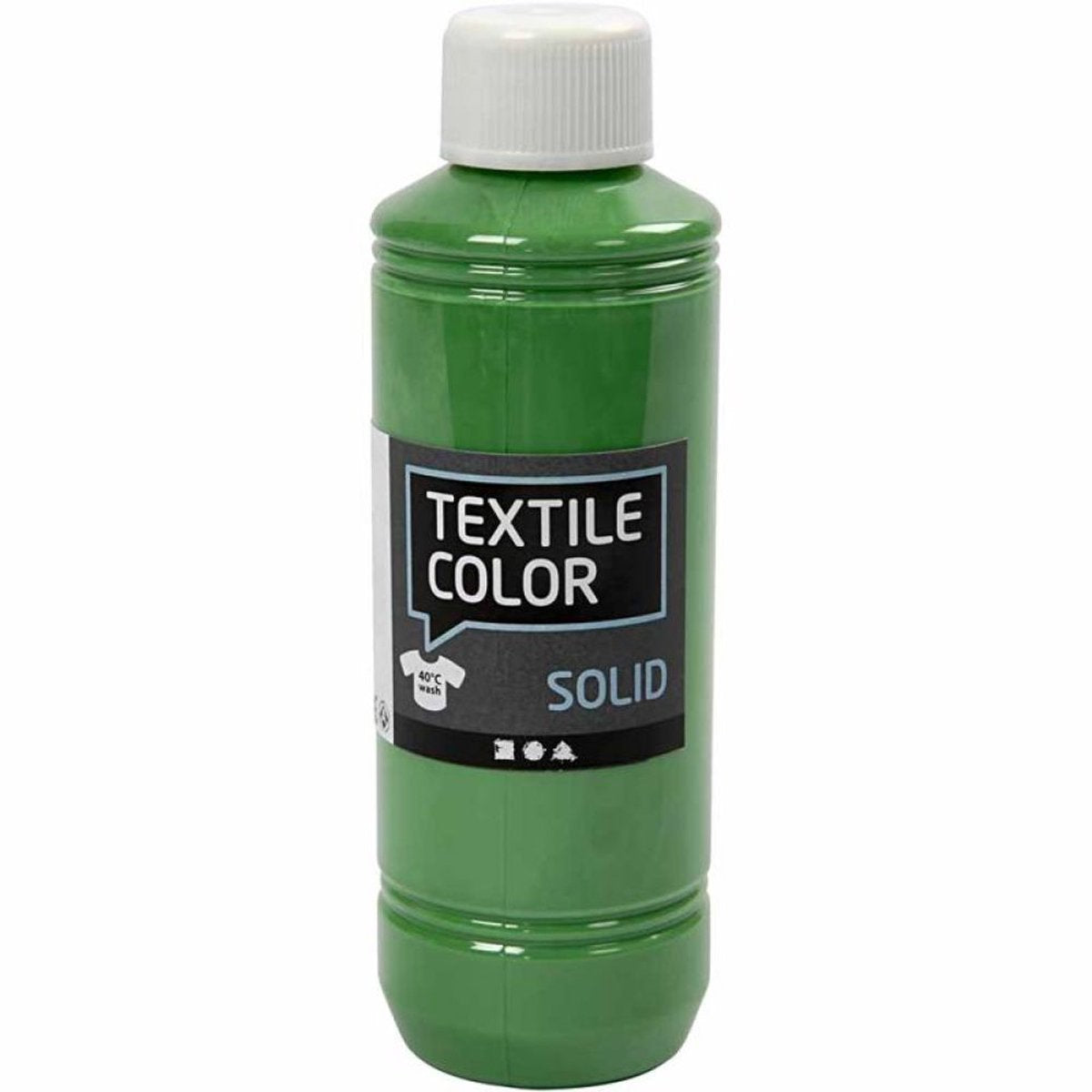 Creativ company textile color dekkende textielverf - brilliant groen, 250ml