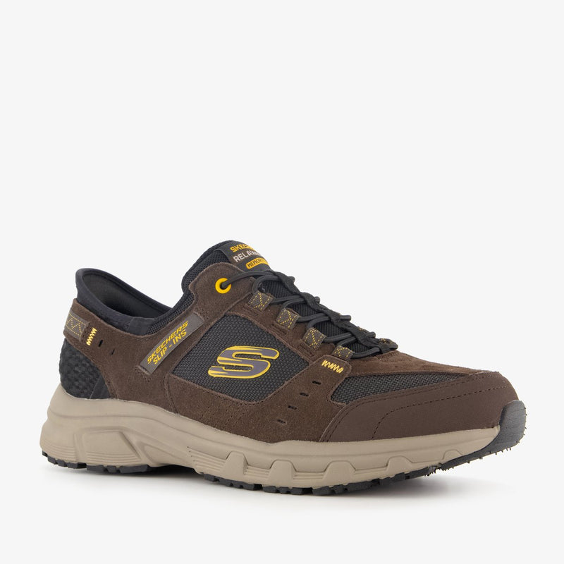 Skechers slip-ins heren wandelschoenen cat. a bruin - maat 42 - extra comfort - memory foam