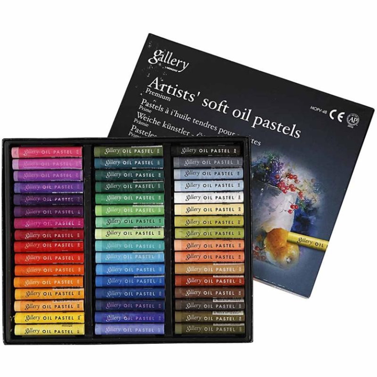 Creativ company creotime gallery oliepastel multicolor 7 cm 48 stuks