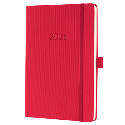 Sigel weekagenda 2026 conceptum - formaat a5 - rood - hardcover - si-c2664
