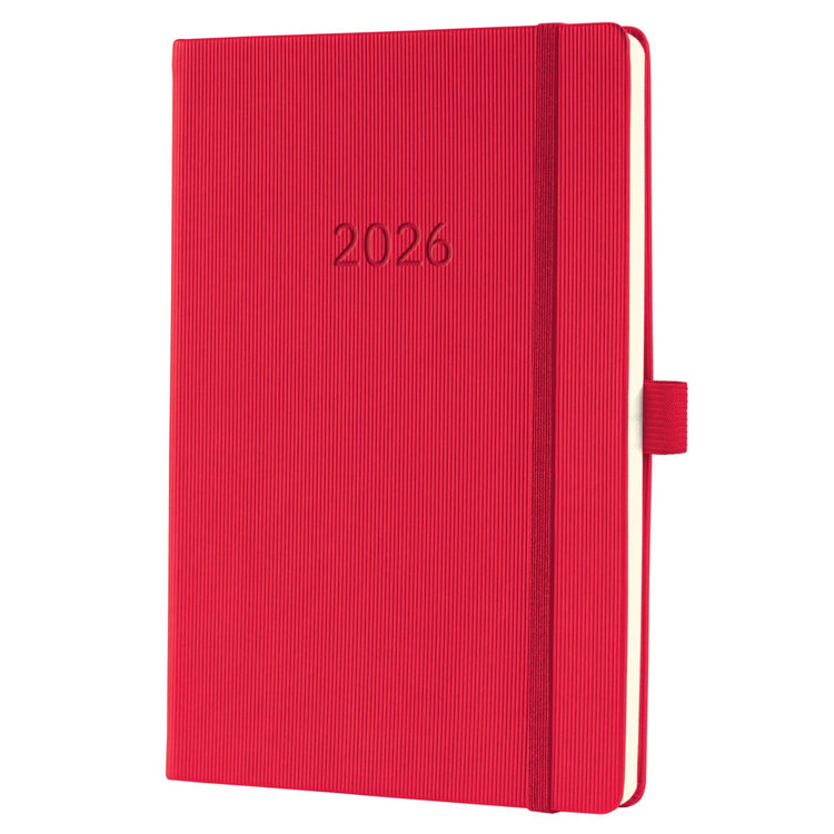 Sigel weekagenda 2026 conceptum - formaat a5 - rood - hardcover - si-c2664