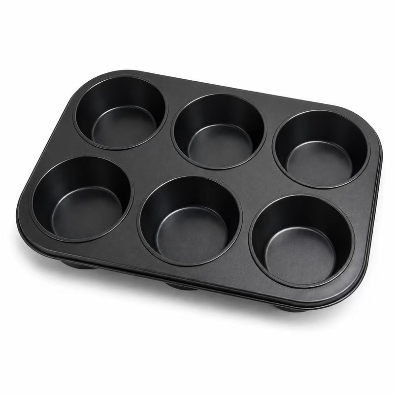 Merkloos sans marque kozie muffinvorm 6 stuks – pfas-vrije bakvorm – anti-aanbaklaag – voor muffins cupcakes