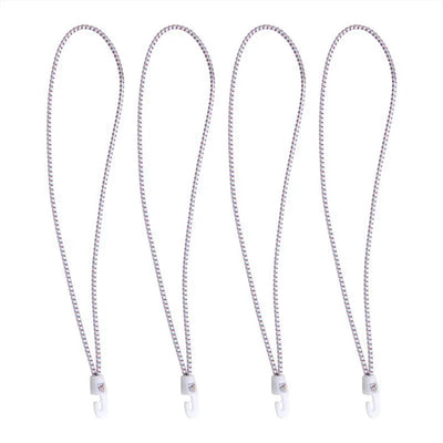 Proplus zeilbinder met nylonhaken - 35 cm - wit - 4 stuks