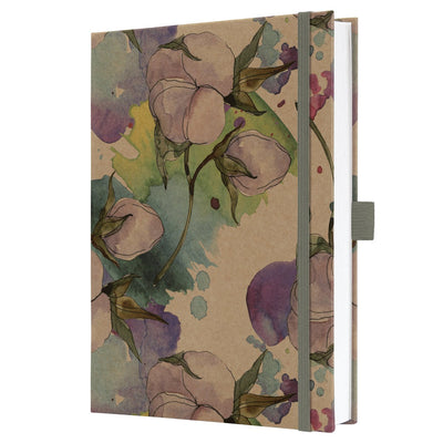 Sigel jolie notitieboek - formaat a5 - kraft- pure cottonflowers - si-jn855