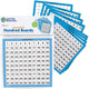 Learning resources educatief speelgoed - gelamineerde honderdplanken set van 10. - 3+