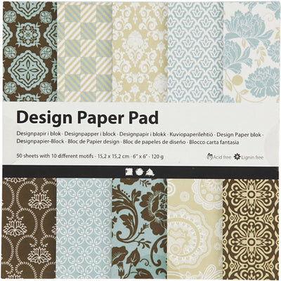 Creativ company cc design papier blok 15,2x15,2 cm 50 vel