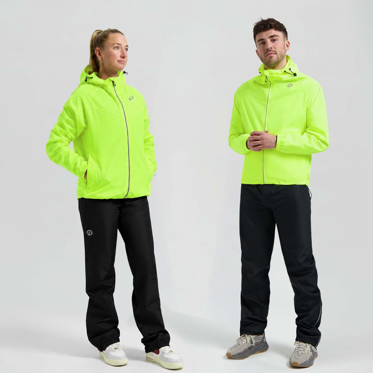 Rogelli commuter core regenpak unisex - waterdicht - fluorgeel - m